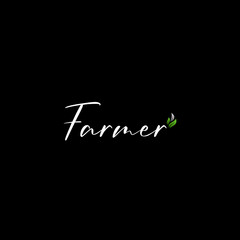 Farmer signature logo design 