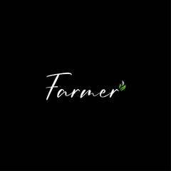 Farmer signature logo design 