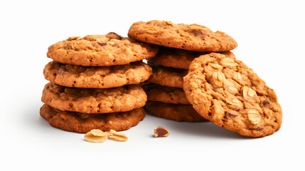Oatmeal Cookies Kekse mit Haferflocken, oft gemischt mit Rosinen oder Schokoladenstückchen with Generative AI