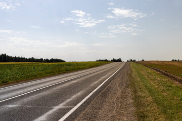 Narrow paved road for cars