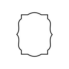 Frame shape icon isolated on white background