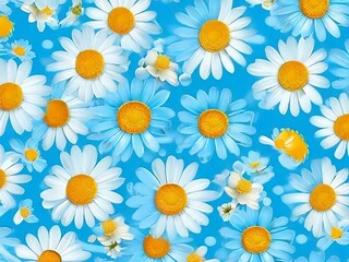 Fototapeta premium seamless pattern with daisies