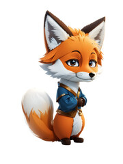 Fototapeta premium red fox cartoon