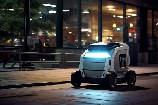 Automobile electricity sensor delivery urban robot transportation smart car vehicle technology taxi auto