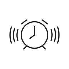 Alarm clock icon. Clock vector icon. Clock flat sign design. Time symbol pictogram. UX UI icon
