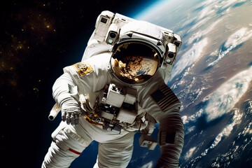 Naklejka premium astronaut in space