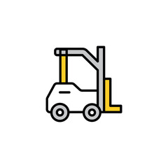 Naklejka premium Forklift icon design with white background stock illustration