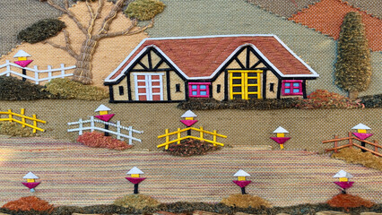 wonderful handmade craftsmanship decorative mini rug with artistic design