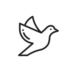 Bird vector icon. Birds flat sign design. Bird symbol pictogram. UX UI icon