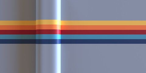 Background and texture of volumetric colored stripes for website design or printing. 3D image