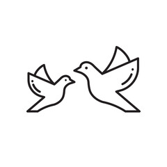 Bird vector icon. Birds flat sign design. Bird symbol pictogram. UX UI icon