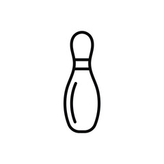 Bowling ball pin vector icon. Bowling pin flat sign design. Bowling symbol pictogram. UX UI icon