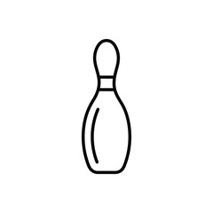 Bowling ball pin vector icon. Bowling pin flat sign design. Bowling symbol pictogram. UX UI icon