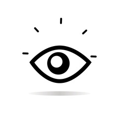 Pop react eye icon. Vector.