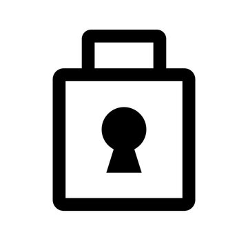 Simple padlock icon. Security lock. Vector.