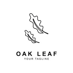 Oak leaf logo design template