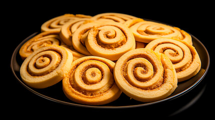 Pinwheel Cookies Kekse im Windrad-Design, mit Schokoladenfüllung with Generative AI