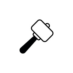 Hammer icon design with white background stock illustration
