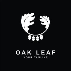 Oak leaf logo design template