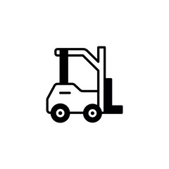 Forklift icon design with white background stock illustration