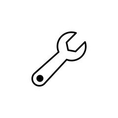 Wrench icon design with white background stock illustration