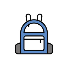 Backpack icon vector stock illustration.