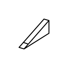 Wedge icon design with white background stock illustration