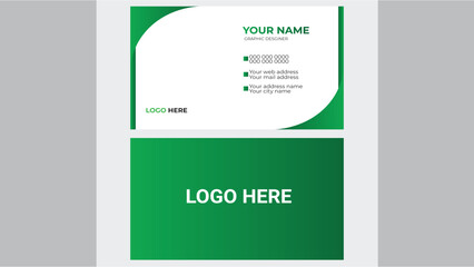 business card template. Visiting card for business and personal use. Vector illustration design.