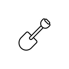 Shovel icon design with white background stock illustration