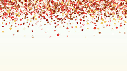 Realistic Background with Confetti of Stars Glitter Particles. Sparkle Lights Texture. Celebration pattern. Light Spots. Explosion of Confetti. Glitter Vector Illustration. Design for Poster.