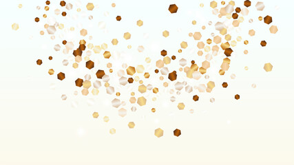 Glowing Background with Confetti of Glitter Particles. Sparkle Lights Texture. Anniversary pattern. Light Spots. Star Dust. Explosion of Confetti. Design for Card.