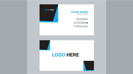 business card design. Modern business card template red black colors. Flat design vector abstract creative - Vector.
