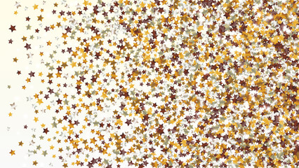 Realistic Background with Confetti of Glitter Star Particles. Sparkle Lights Texture. Celebration pattern. Light Spots. Star Dust. Christmass Design. Explosion of Confetti. Design for Advertisement.