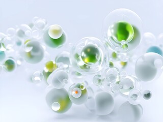 Germs virus bacteria molecule bubble structure hi tech background cosmetic mockup science lab illustration art generative ai