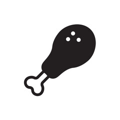Chicken leg vector icon. Chicken flat sign design. Chicken symbol pictogram. UX UI icon