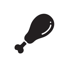 Chicken leg vector icon. Chicken flat sign design. Chicken symbol pictogram. UX UI icon