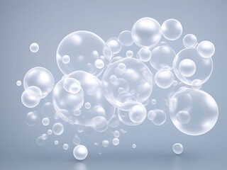 Germs virus bacteria molecule bubble structure hi tech background cosmetic mockup science lab illustration art generative ai