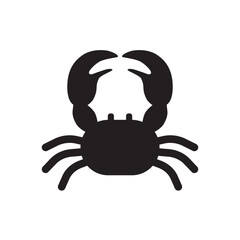 Crab vector icon. Crab flat sign design. Crab symbol pictogram. UX UI icon