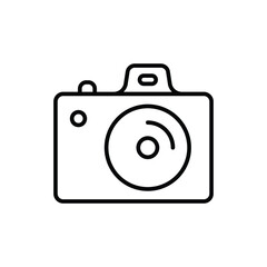 Camera icon vector stock illustration.