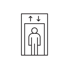 Elevator vector icon. Elevator flat sign design. Elevator symbol pictogram. UX UI icon