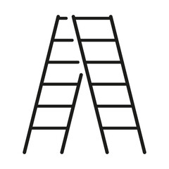 Stepladder icon vector, stepladder sign symbol vector flat trendy style isolated on white background, ladder isolated on white.