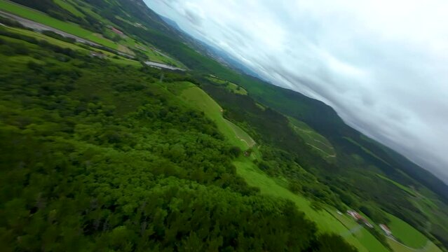 surfing the mountain with a drone
