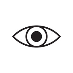 Obraz premium Eye vector icon. Eye flat sign design. Eyes symbol pictogram. UX UI icon