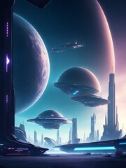 modern futuristic sci fi background.