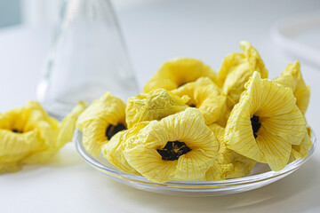 Aibika flower, Sunset Muskmallow, Sunset Hibiscus, Hibiscus Manihot.