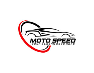 Sport Car Logo Design. Automotive, Car Showroom, Car Dealer Logo Design Vector