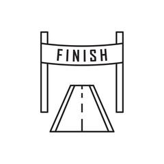 Finish flag vector icon. Formula 1 finish flat sign design. Finish road racing symbol pictogram. UX UI icon