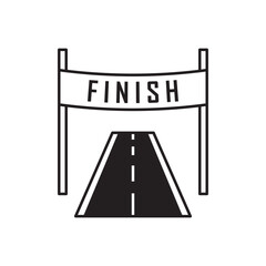 Finish flag vector icon. Formula 1 finish flat sign design. Finish road racing symbol pictogram. UX UI icon