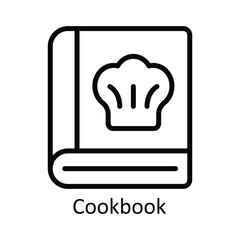 Cookbook Vector outline Icon Design illustration. Kitchen and home  Symbol on White background EPS 10 File