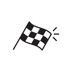Race flag vector icon. Formula 1 flag flat sign design. Flag symbol pictogram. UX UI icon